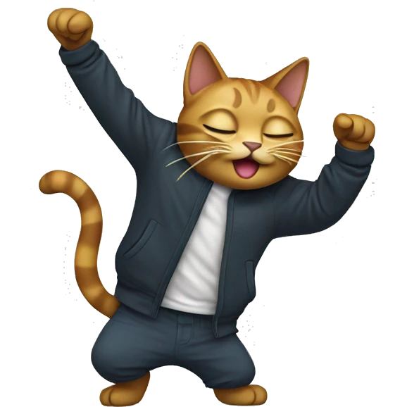 Cat dabbing emoji