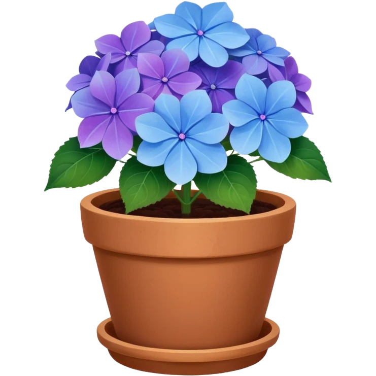 hydrangeas flower pot emoji