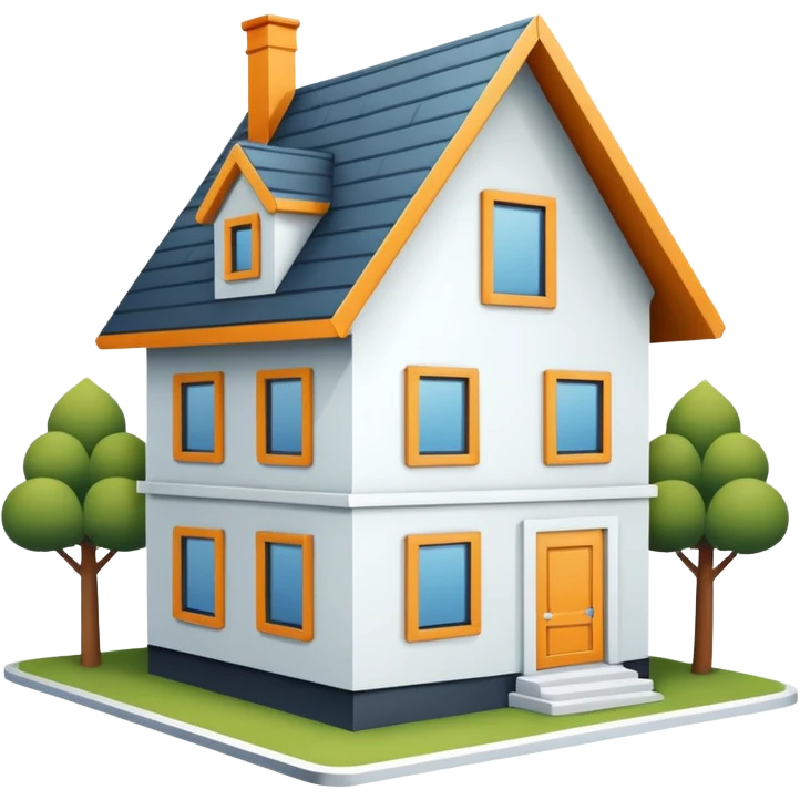 Make a simple upside down house in 2d with a black background and white lines emoji