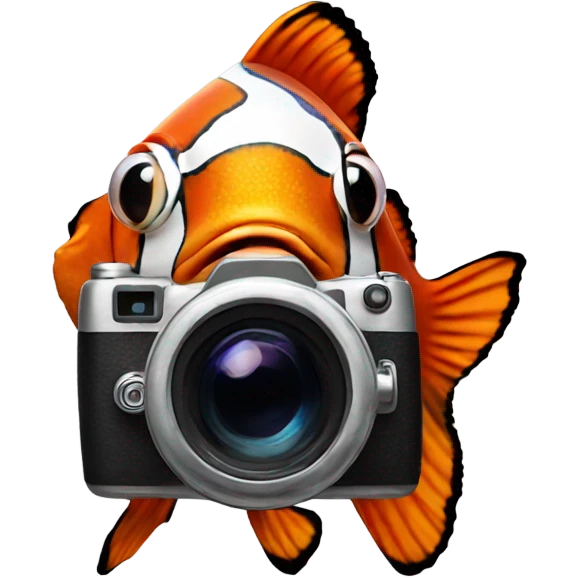 Clown fish with a camera  emoji