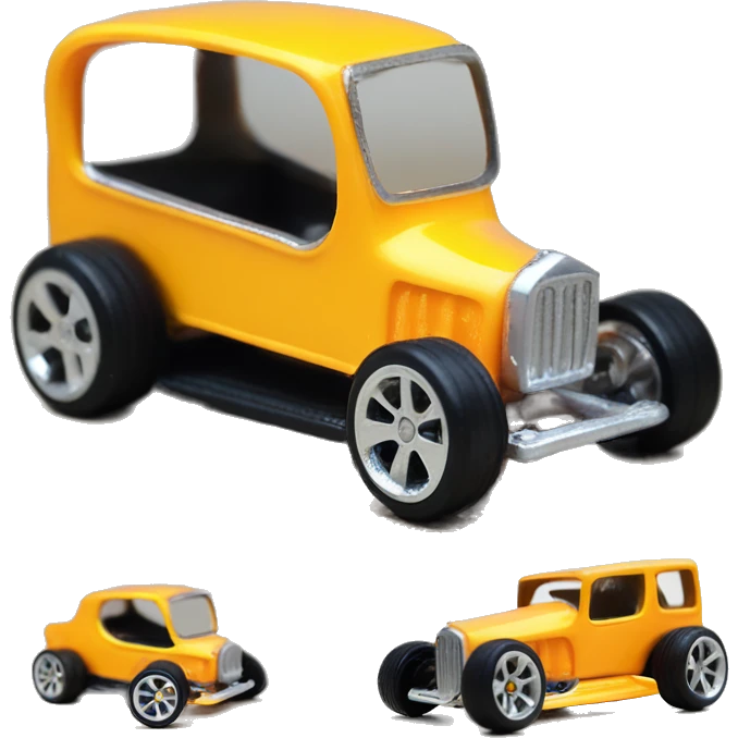 Hot wheels Pedal Champs. Pedal car 1/10 city cab. hot rod  emoji