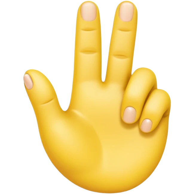 A bright yellow cartoon hand making an ‘L’ shape with the thumb and index finger. The other fingers are curled down. The hand is shown facing forward with a soft, rounded 3D style, similar to Apple emoji design. emoji