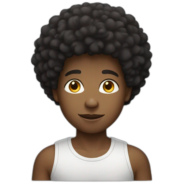 afro boy emoji