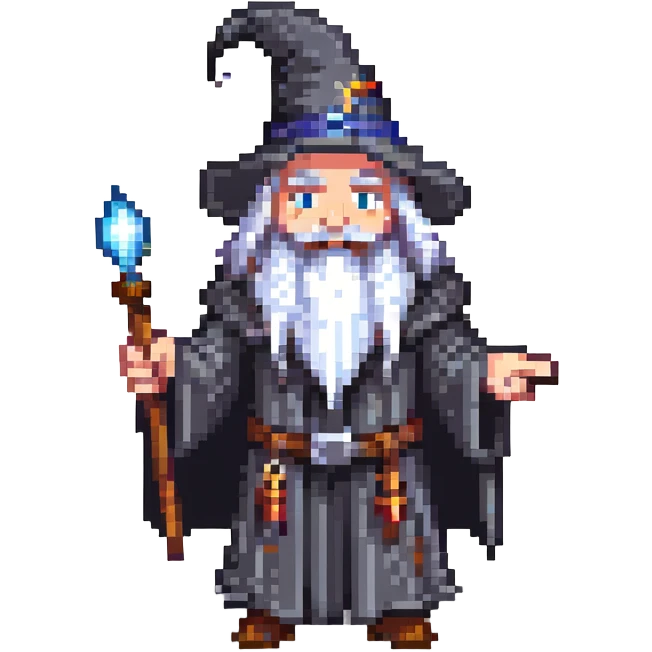 wizard pointing emoji
