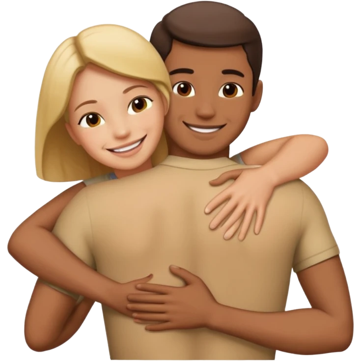 rubbing each others back emoji