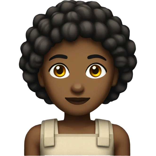 black female retro mincraft character  emoji