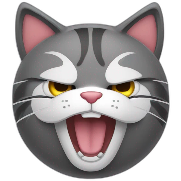 happy but angry cat  emoji