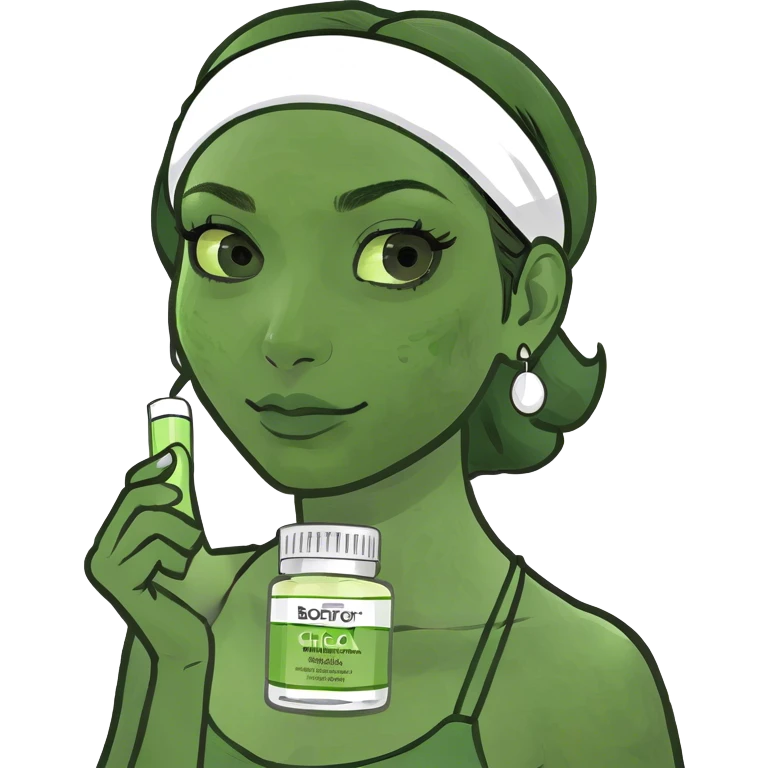 Chica morena skincare emoji