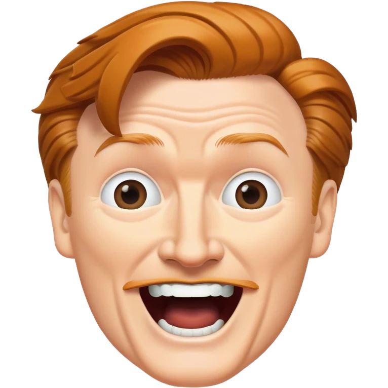 excited conan o'brien face emoji