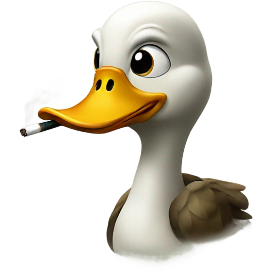 duck smoking a cigarette  emoji