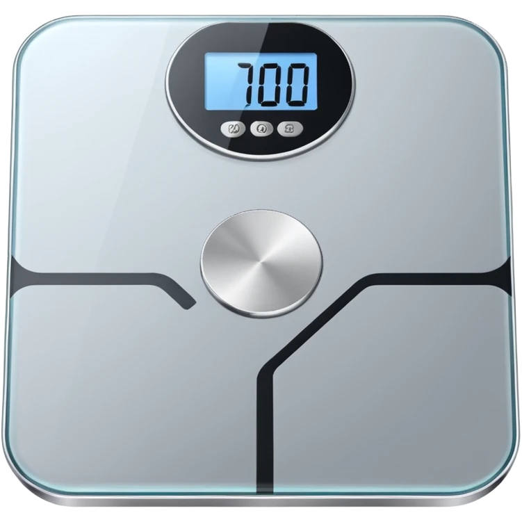 Digital weight scale with 0:00 on it emoji