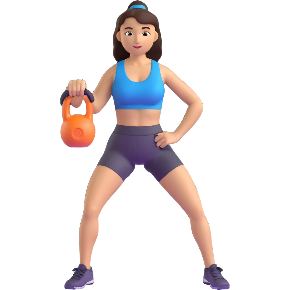 sport girl with kettlebell emoji