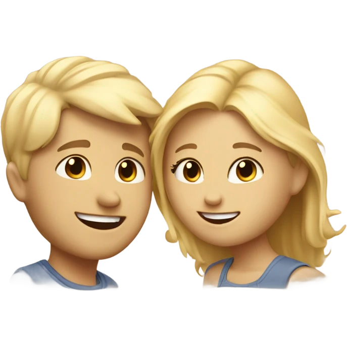 cute couple blonde emoji