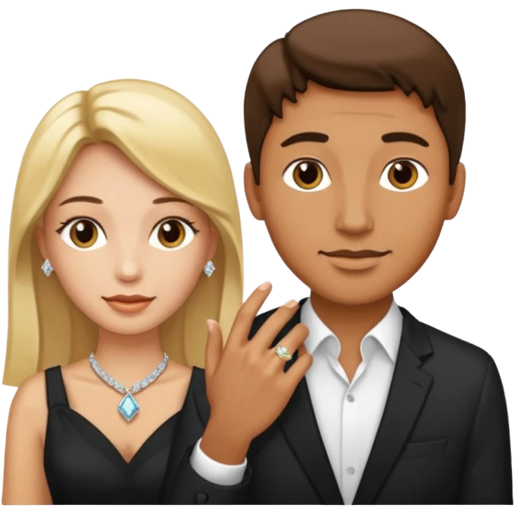🤴🏻💍👸🏼 emoji