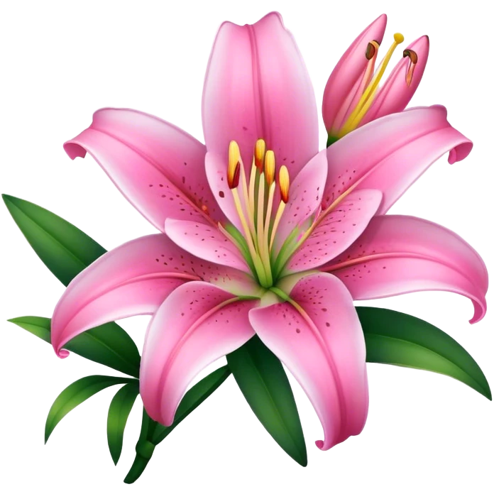 pink lily emoji