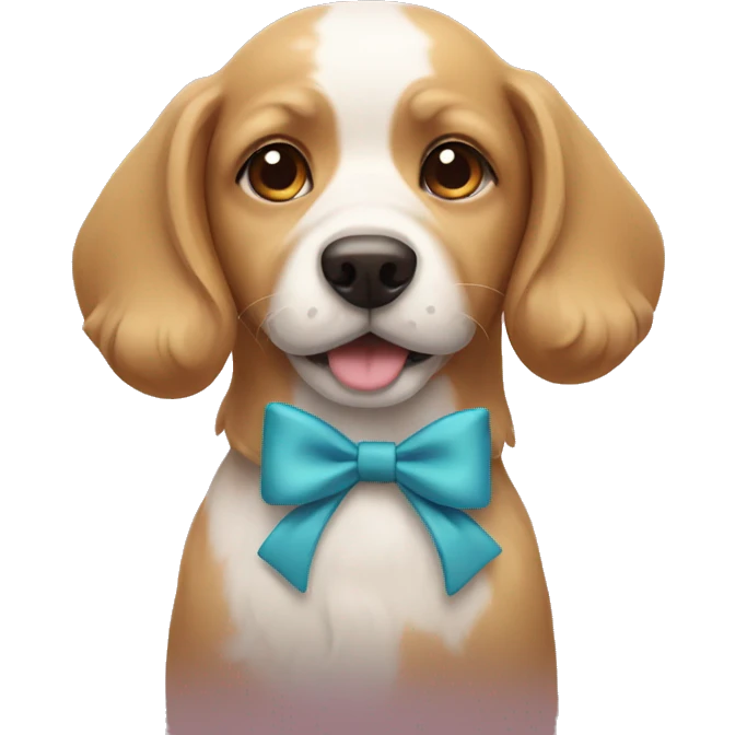 Dog with bow emoji