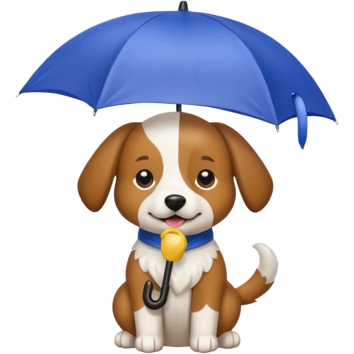Dog with umbrella emoji
