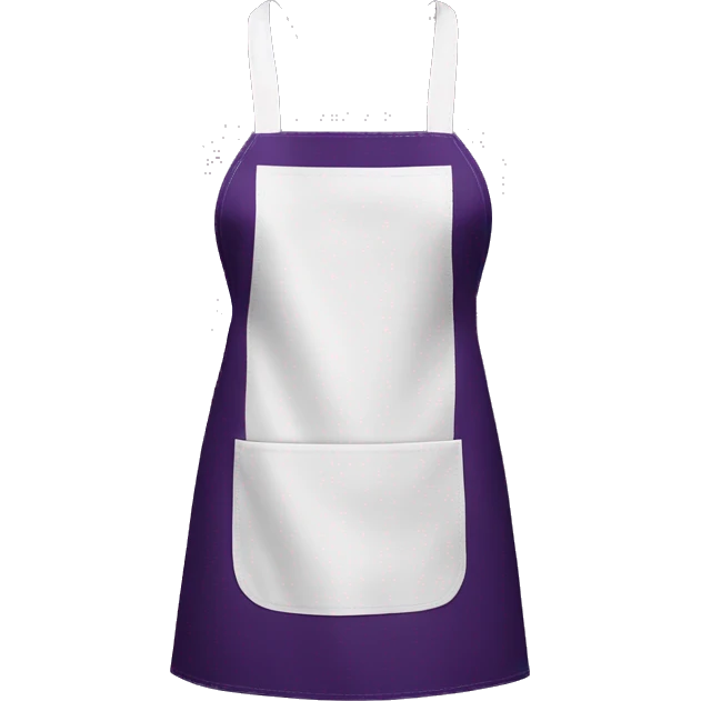Realistic isolated dark purple kitchen apron  emoji