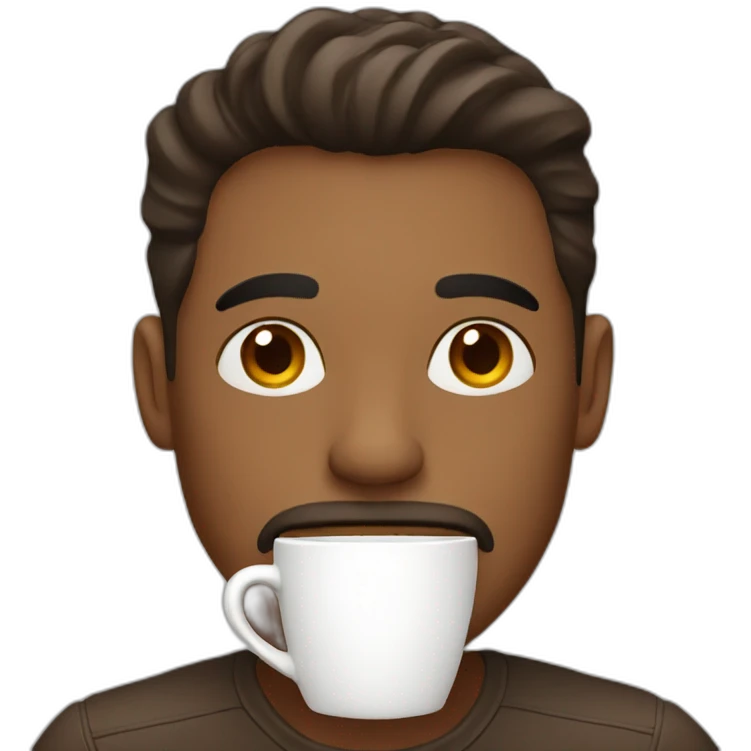 man drinking coffee emoji