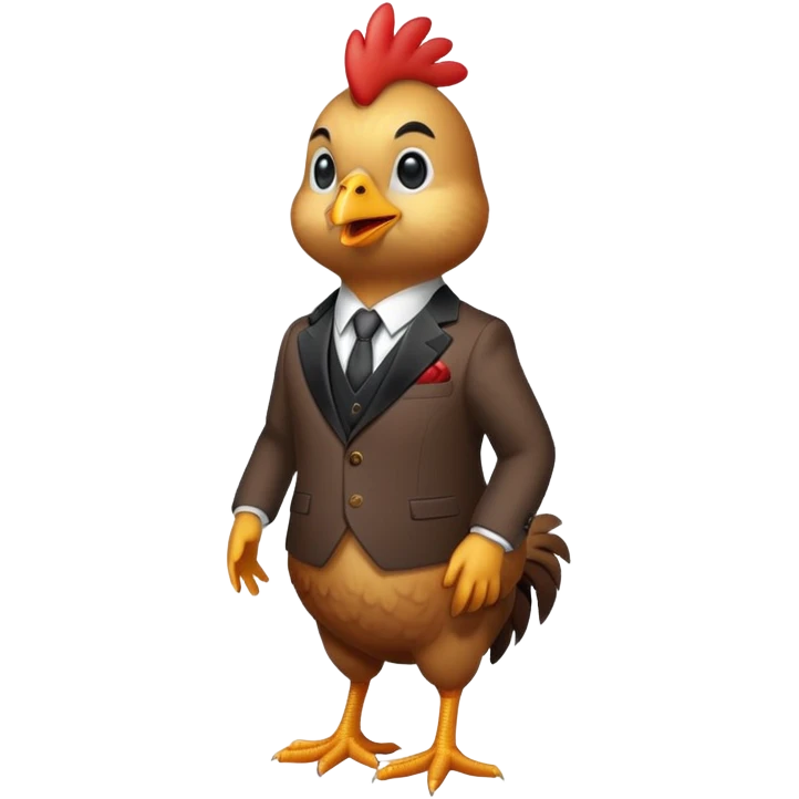 Chicken in suit emoji