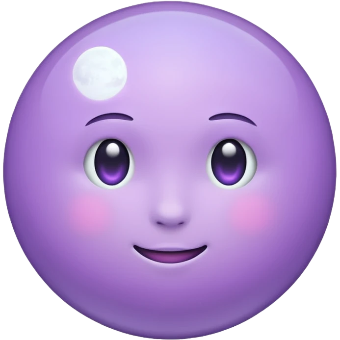 realistic lilac moon emoji