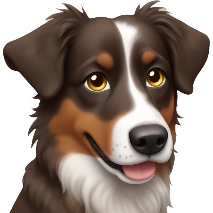 Brown Australian shepherd  emoji