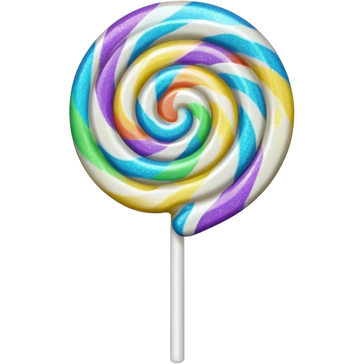 glitter toxic white lollypop 
 emoji