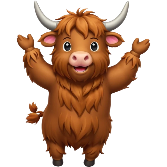 Highland Cow dancing emoji