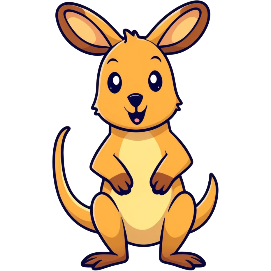 Kangaroo shocked  emoji