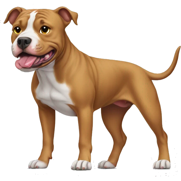 Pitbull pooping while walking emoji