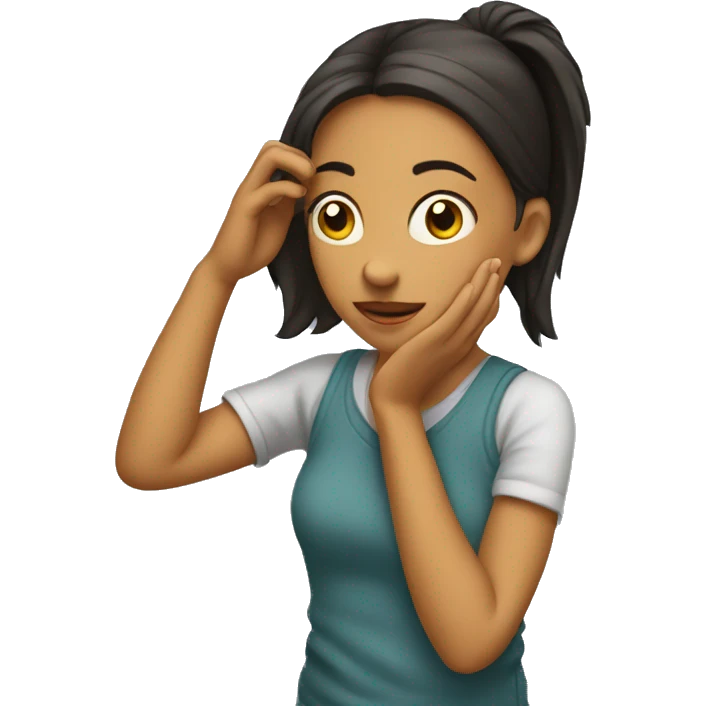 Girl scratching her head emoji