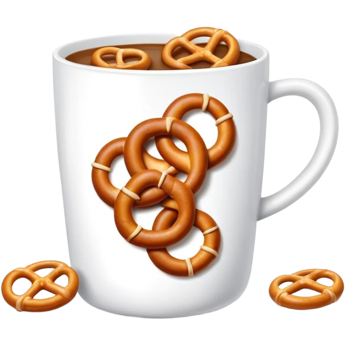 Pretzels bites with cinnamon cup  emoji