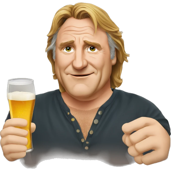 Gerard depardieu drink beer emoji