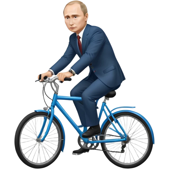Vladimir Putin riding a bicycle emoji