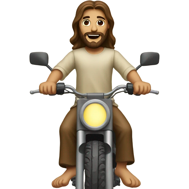 Jesus on a dirtbike emoji