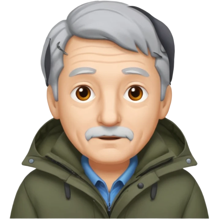 old Man in parka emoji