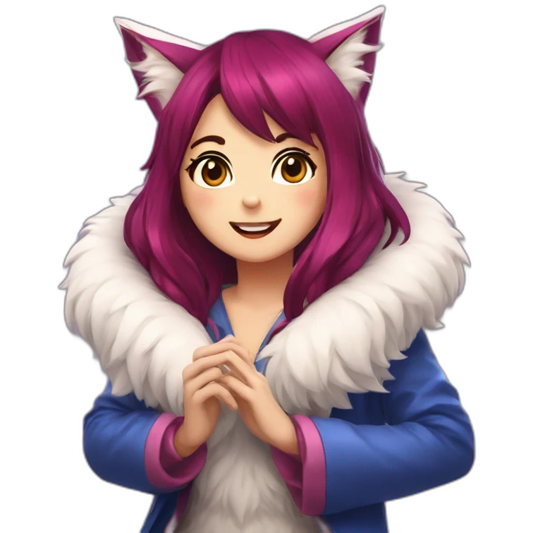 ahri qui fas un coeur avec ces mains emoji