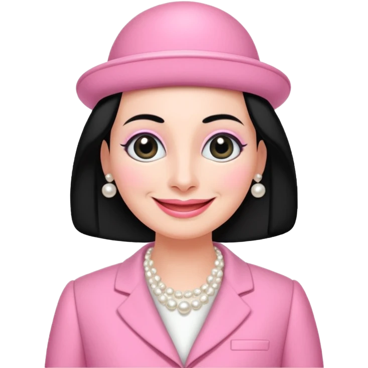 pingu mother wearing the pink chanel suit the Jackie kenddy wore emoji