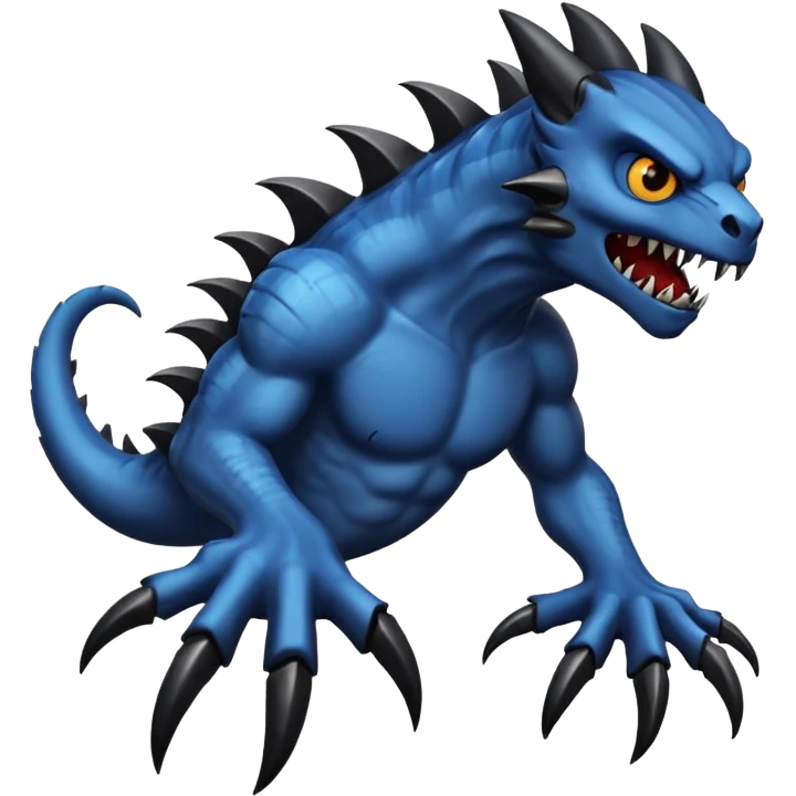 Scary monster black arm emoji