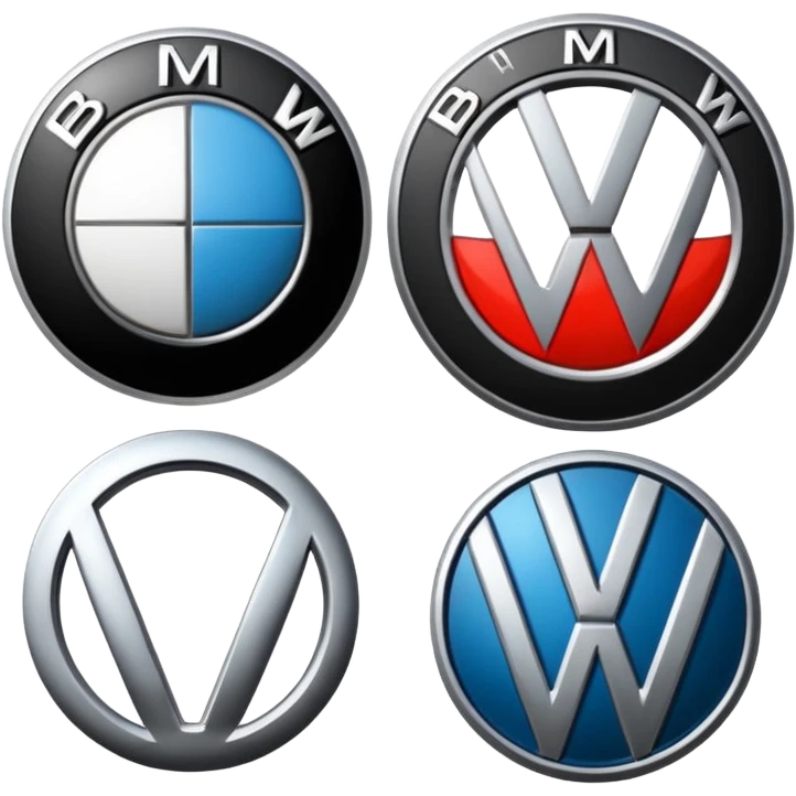 BMW AND AUDİ LOGOS MİXED emoji