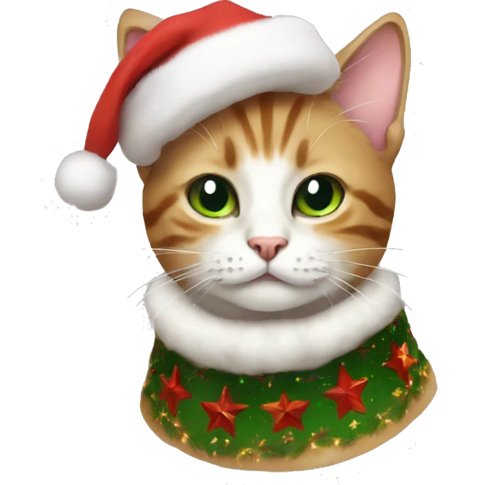 Aesthetic christmas cat emoji