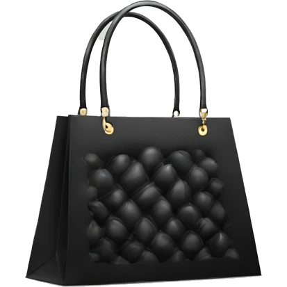 Luxury shopping bag black elegant  emoji