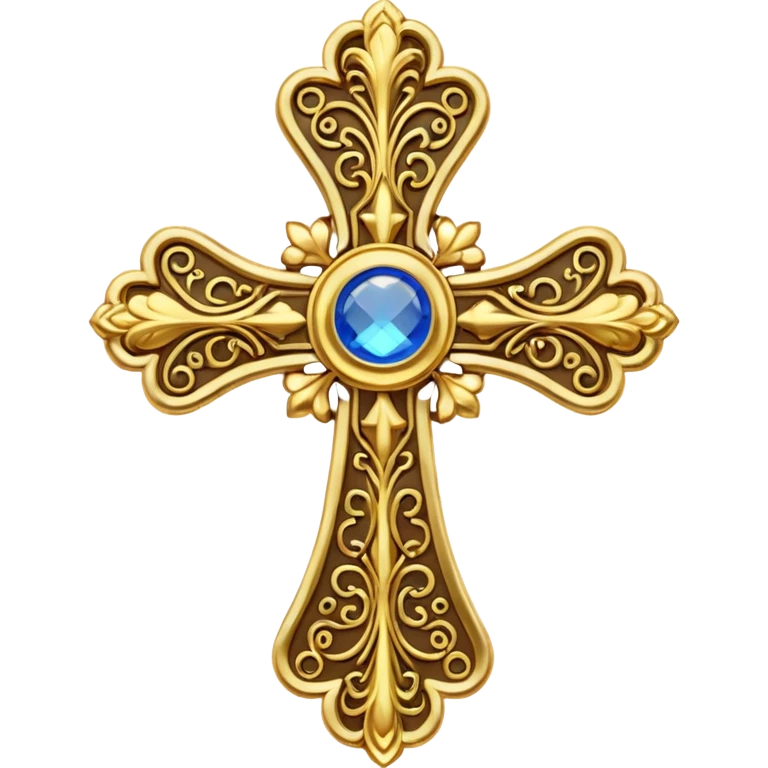 Eastern Orthodox cross. Transparent bakgrund. emoji