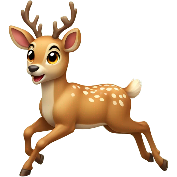 Cute deer running emoji