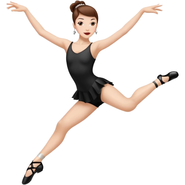 Jazz dancer white with brown hair wearing jazz shoes emoji