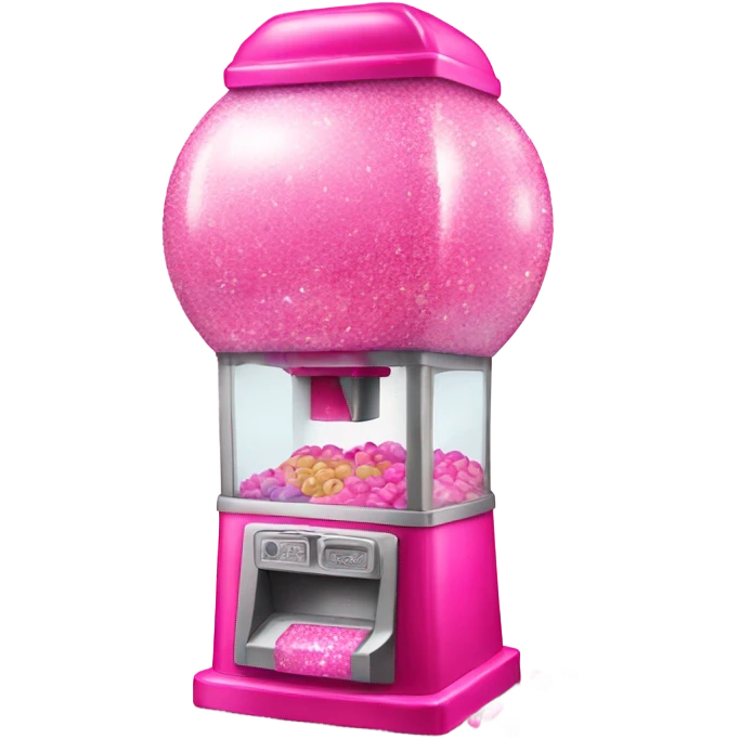Pink ombre bubblegum machine with glitter  emoji