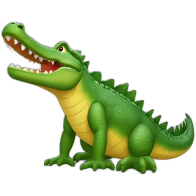 crocodil cu fes de craciun  emoji