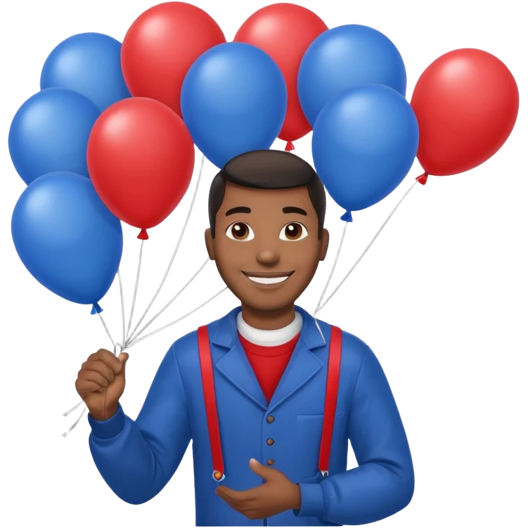 Street Balloon Seller black man  emoji