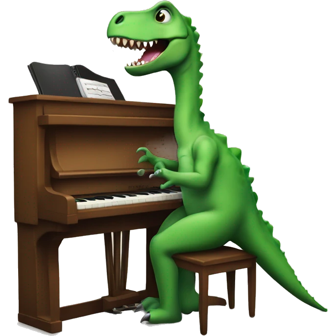 Dinosaur playing the piano  emoji
