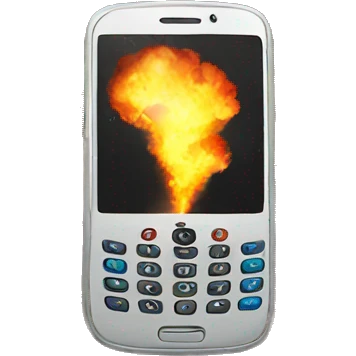 exploding phone emoji